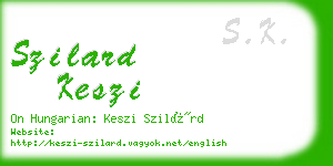 szilard keszi business card